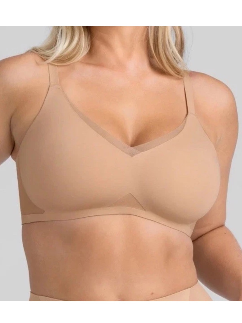 Honey Love CrossOver Wireless Bra Sand Beige Size 1X